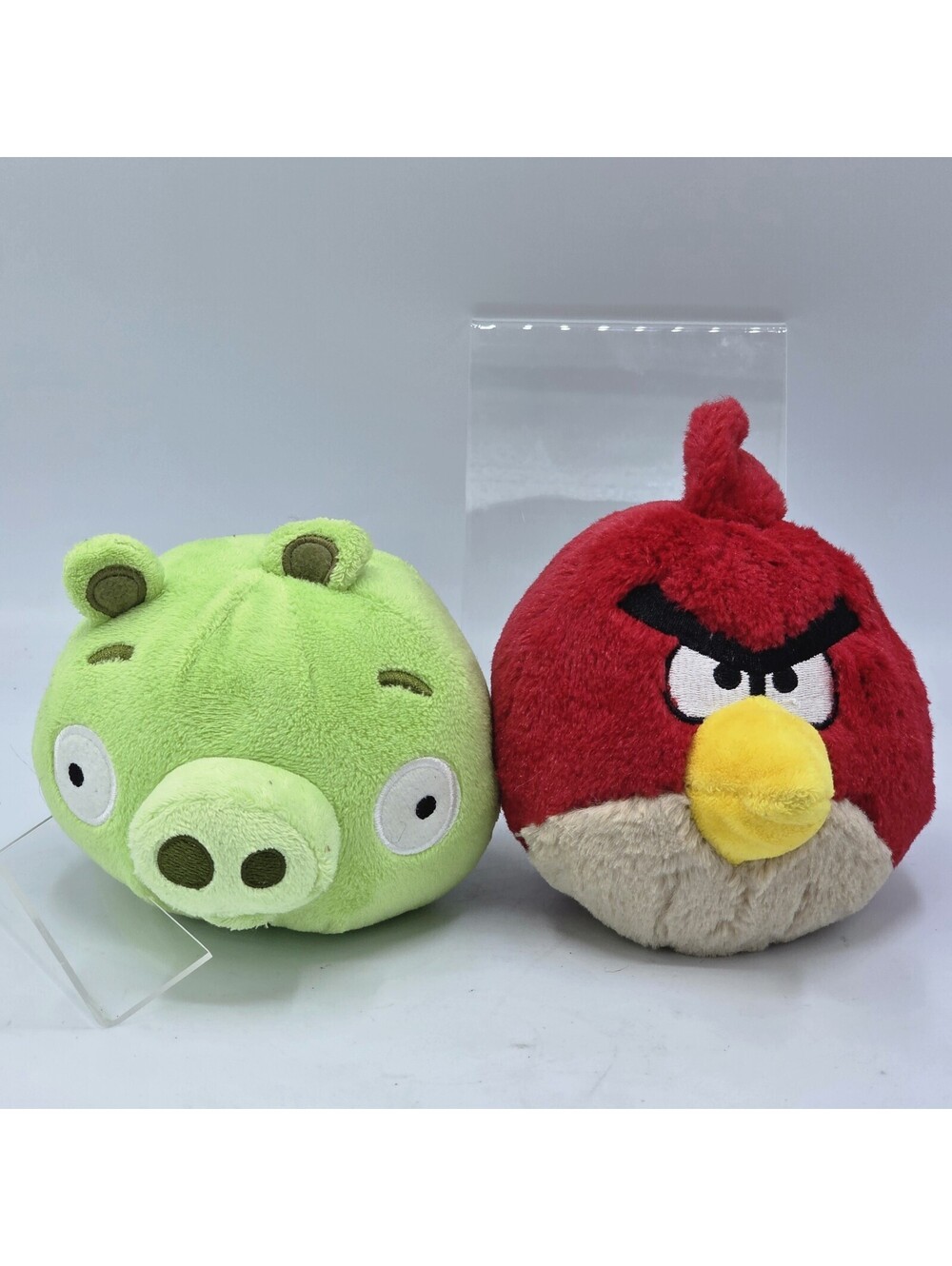 Angry Birds Red Bird Green Pig Plush Lot 5" Stuffed Toys Tags Cut